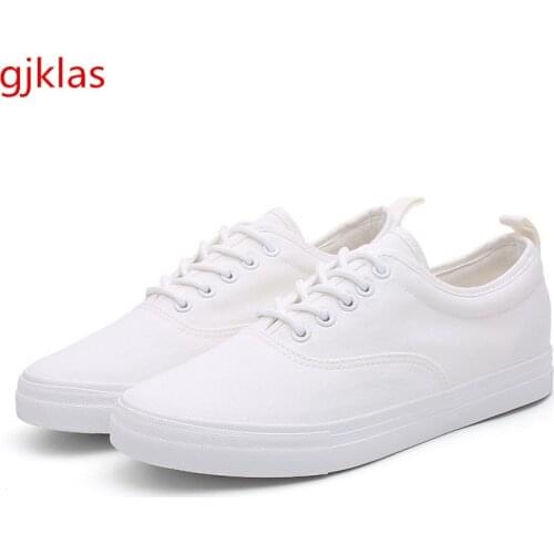 White Black Canvas Sports shoes for men size 45 Flats Outdoor Men Casual Shoes Sneakers Confortable Shoes Men Canvas Trainers