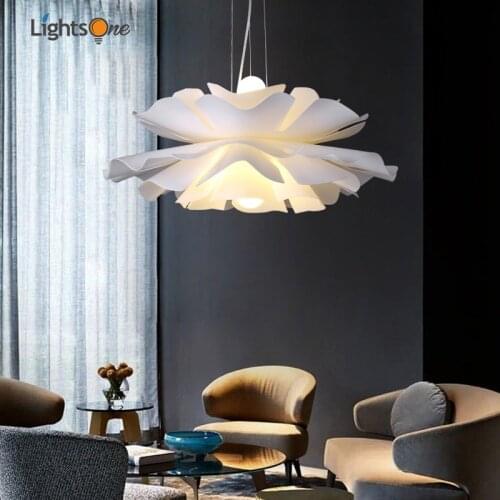 Creative petal lamp dining room pendant lamp simple living room personality lamp designer girl bedroom pendant light