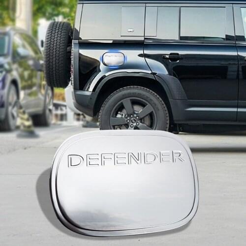 1PC Stainless steel For 2020 land rover defend Auto Car Gas Fuel Tank Cap Exclusive Logo Cover Decorative Accessories