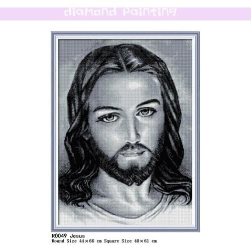 Jesus DIY 5D Square & Round Diamond Complete Mosaic Painting Diamond Cross Stitch Kits Diamonds Embroidery Full Drill Home Decor