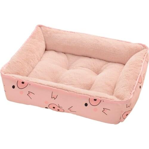 Legendog Rectangle Dog Bed Long Plush Solid Color Cat Beds House Mat For Medium Large Pet Super Soft Warm Calming Sleeping Mats