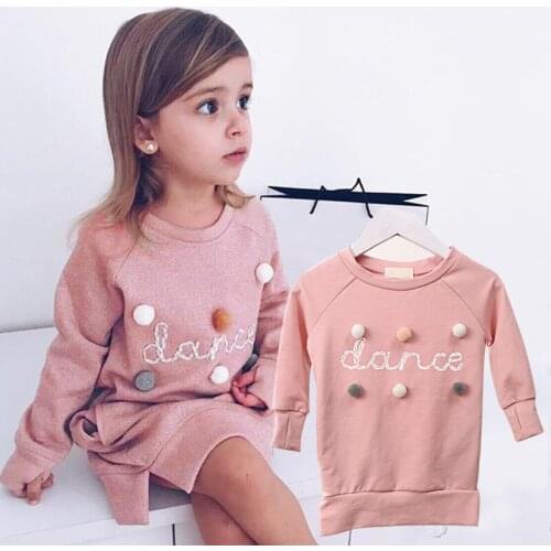Melario Fall Girls Dress Letter Sweatshirt Girl Spring Fashion Long Hoodie Dress Moletom Feminina Casual Girls Autumn Clothes