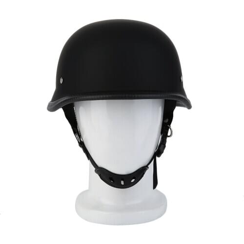 / Motorcycle Helmet Durable Half Face German Helmet Newest M/L/XL Hot Selling German Style Vintage Matte Black Carbonfiber LESHP