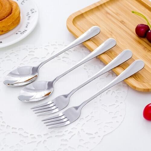Stainless Steel Skull Cutlery Skeleton Fork Spoon Halloween Tableware Family Party Gift Metal Flatware
