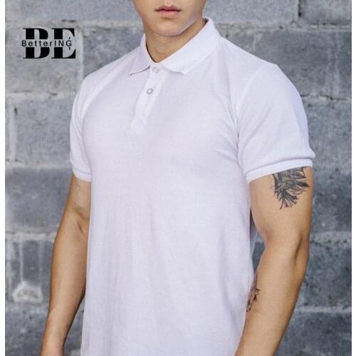 2021 New Mens Business Mercerized Cotton POLO Shirt Lapel Short Sleeve Ceramic Fiber T Shirt Advertising Shirt Men