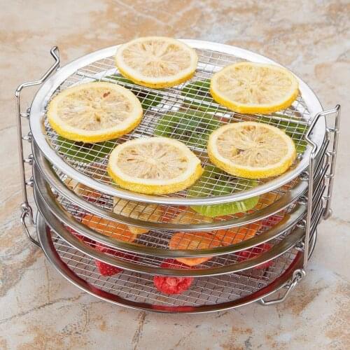 Grill Stand Multifunction Air Fryer with Five Stackable Layers Food Grade Stainless Steel Dehydrator Rack Accessories