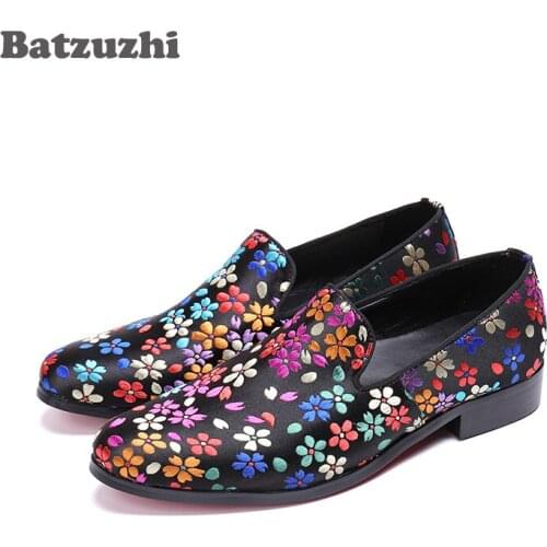 Batzuzhi Luxury Handmade Men Shoes Flats Round Toe Designers zapatos de hombre Casual Leather Shoes Men Loafers sepatu pria, 12