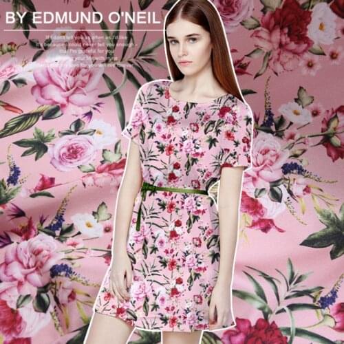 Digital Printing Stretch Satin Silk Fabric Soft Smooth Draping Soft Comfortable Dress Shirt Harem Pants Fabrics Cloth Sewing