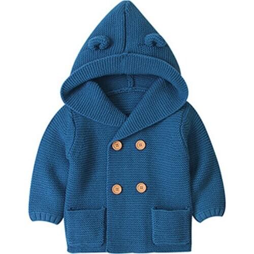 Baby Boy Girl Hoodie Sweater Infant Newborn Top Clothes Hooded Cardigan Sweatshirt Clothing Vintage Children Coat Jacket 6-24 M