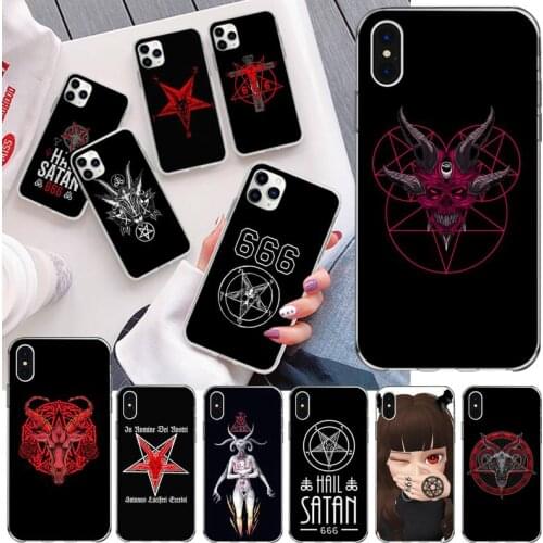 TOPCASHOP Pentagram 666 Demonic Phone Case for iphone 12 pro max mini 11 pro XS MAX 8 7 6 6S Plus X 5S SE 2020 XR cover