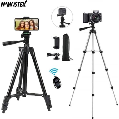 UPMOSTEK Tripod for Camera Mobile Phone Stand with Holder Selfie Bluetooth Remote Tripod for IPhone All Smartphone Gopro Camera