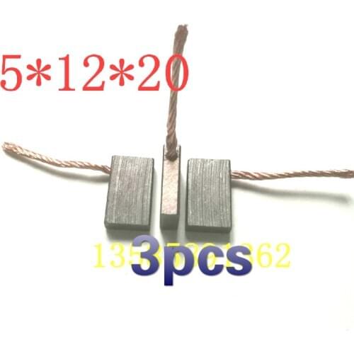 3pcs for Automobile car Wiper Carbon Brush DC Motor 12V 48V Carbon Brush 5*12*20mm