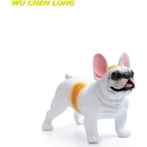 WU CHEN LONG 45CM BULLDOG STATUE SIMULATION PET DOG ANIMAL PLASTIC CRAFTS SHOW WINDOW OFFICE HOTEL LIVING ROOM DECORATION R1087