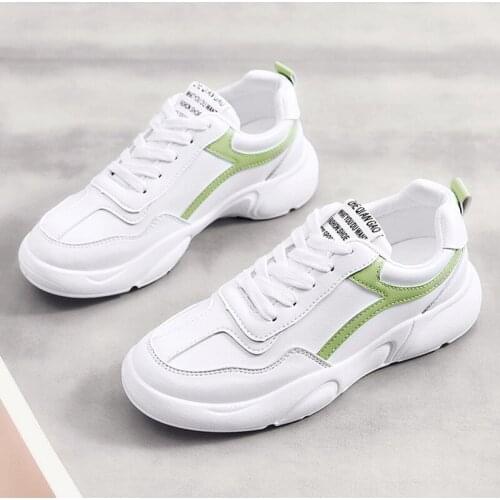 Spring/Autumn 2021 Women Shoes Flats Platform Shoes Woman Fashion Sneakers Lace-up Low-cut Casual White Shoes Luxury Designers