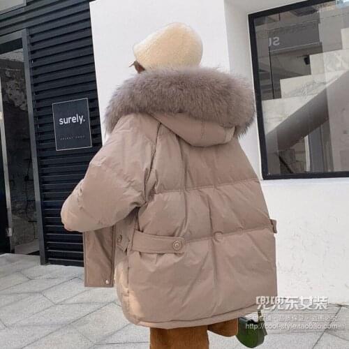 UMI MAO Down Jacket Womens Short 2021 New Style Korean Dongdaemun Winter Big Fur Collar Small Loose Pie Overcoming Women