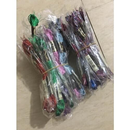 Cross stitch gold and silver threads / cross stitch embroidery thread / Custom Cross stitch threads colors