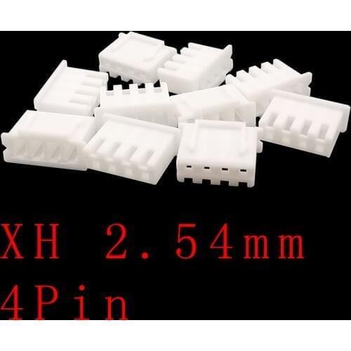 100PCS XH2.54 4 Pin 2.54mm Pitch Terminal Housing Female Socket Plastic Holder Shell JST Connector for PCB Electronic Circuit