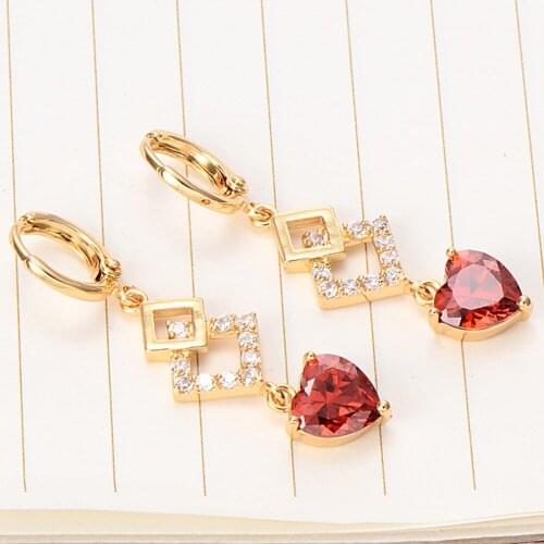 2018 New Hollow Geometry Earrings Heart Sweet Love Drop Earrings Women Gifts Jewelry Tassel Earrings High Quality Pendientes Who