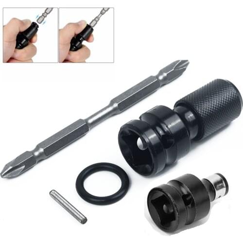 3Pcs/Set 1/2 Square Drive To 1/4 Hex Shank Drill Bit Chuck Adapter Converter Kit Power Tool Accessories Fast Shipping