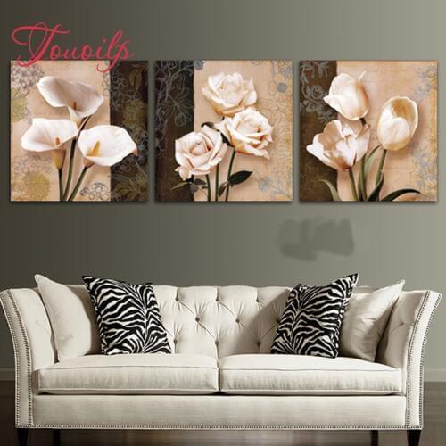 3pcs Full,Diamond Embroidery,5D,Diamond Painting rose,flower,3d picture,image,Stitch Cross,Diamond Mosaic,Needlework,Crafts,gift