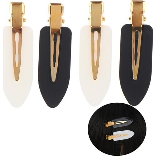 4 Pcs Hair Styling Bang Clips Seamless No Bend Hair Clips Barrettes Makeup No Crease Hair Clip, No Mark Pin Curl Clip