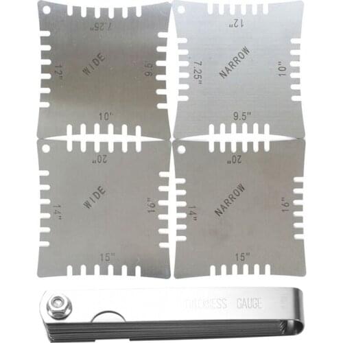 4Pcs Guitar Notched Radius Gauges For Measuring Fingerboard Radius With Guitar 32 Blade Feeler Gauge Set BLADE Tool