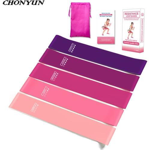 5 Color/Set Resistance Bands Fitness Rubber Bands Pilates Sport Workout Gym Equipment Loops Latex Yoga Training Exercise Bands