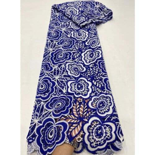 5yards/pc) High quality thick African cord lace fabric 2021 newest soft Nigerian party lace for beautiful party dress WZZ023