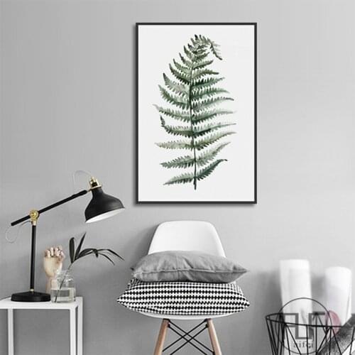 Abstract Green Branch Canvas Paintings Modular Wall Pictures for Living Room Watercolor Print Poster Modern Home Decoration