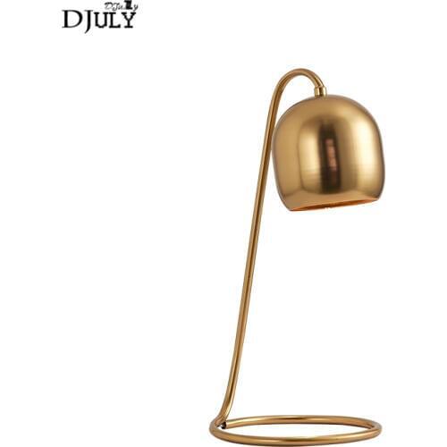 American retro gold table lamp villa home deco bedroom bedside lamps industrial loft decor study reading led desk light fixtures