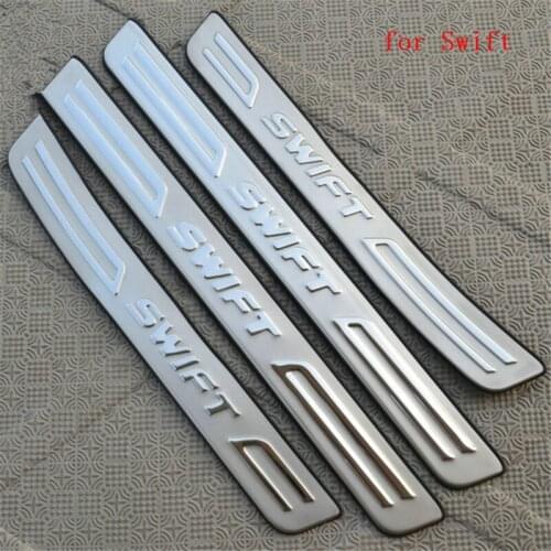 Car Accessories stainless steel Scuff Plate/Door Sill pedal bienvenidos fit for 2005-2015 Suzuki Swift Car styling