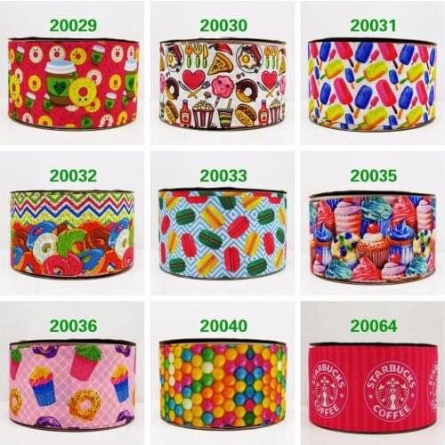 Free shipping 50 yard cartoon printed grosgrain ribbon 20029