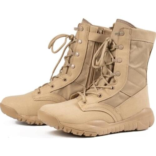Summer Breathable Men Women Army Boots Military Tactical Airsoft Paintball Boots Side Zipper Male Desert Combat Ankle Boots