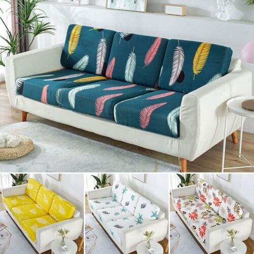 Printed Sofa Cushion Seat Cover High Elastic Polar Fleece Seat Cushion Protective Cover Pet Cat Anti-scratch Couch Cover