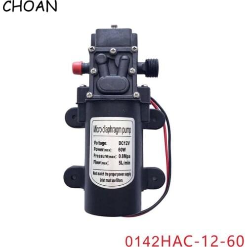 60W DC 12V 24V Car Wash Home Micro Booster Water Pump Self Priming Suction Mini Intelligent Electrical Diaphragm Pump Sprayer