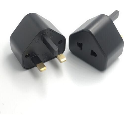 EU US 2 Pin To UK 3 Pin Plug AC Universal Adapter Travel Converter British G Type Standard Input Plug 5A Fuse