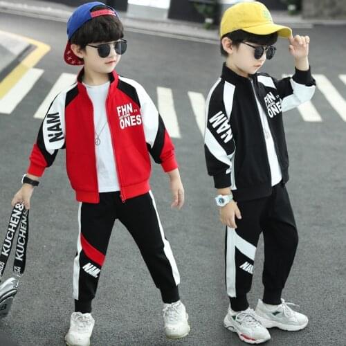Splicing Spring Summer Girls Clothing Suits Coat +Pants 2pcs/Set Kids Teenager Outwear Sport Cotton Formal High Quality