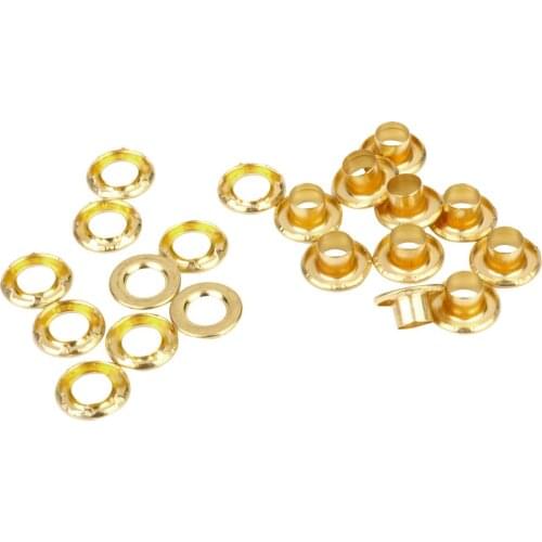 MagiDeal 10 Pieces Copper Tent Awning Grommets Tarp Eyelets Replacement Kit Gold for Camping Hiking Jeans Clothes Accessories