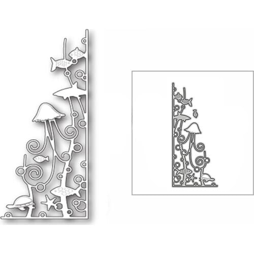 New Sea Turtle Jellyfish Fish Border 2020 Metal Cutting Dies for DIY Scrapbooking Decor and Card Making Embossing Craft No Stamp