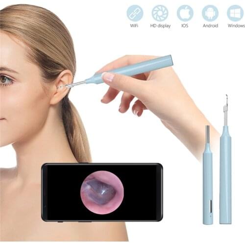 Kebidu WiFi Endoscope otoscope Mini camera Clear View Ear Camera LED Lights For Earpick Ear Cleaner Ear Removal Tool