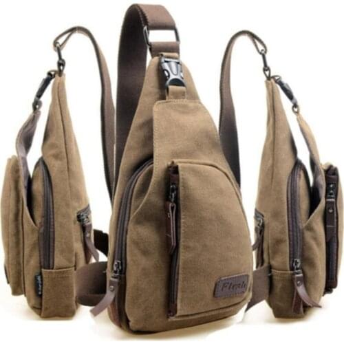 Multifunctional Outdoor Unisex Shoulder Bag Fashion Canvas Crossbody Sling Messenger Bags Chest Daypack Men Handbags