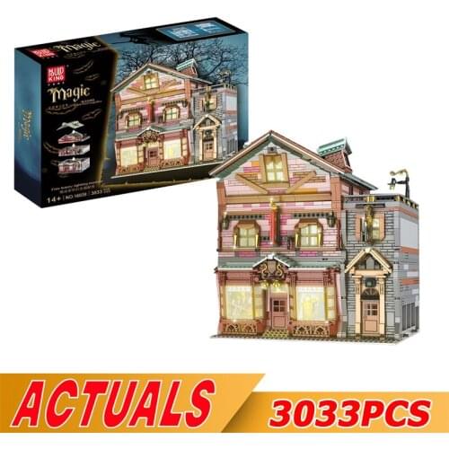 MOULD KING 16039 Diagonal Alley Building Blocks The Quick Pitch Supplies Model Assembly Bricks DIY Toys Kids Christmas Gifts