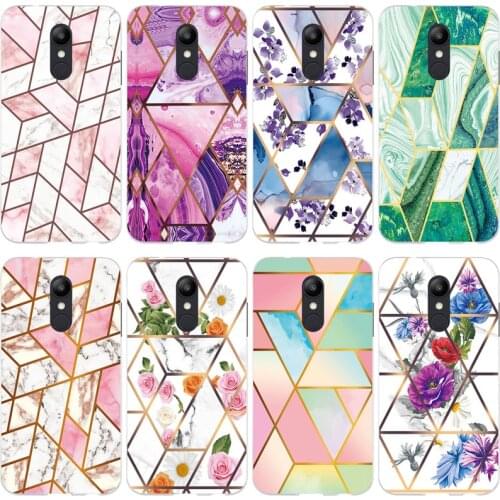 Soft Phone Case for LG K11 / for LG K10 2018 / For LG K10+ Plus 2018 Funda Glossy Silicone Phone Back Cover Geometric Marble