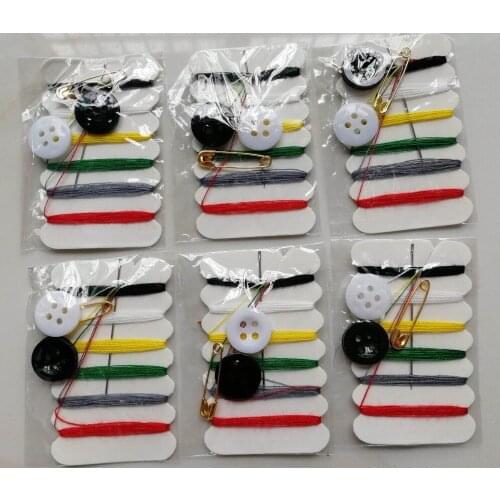 1000Sets Mini Sewing Kit Portable Needle Thread Button Pin Set Travel Household Tools Kit Hotel Hand Sewing Bags