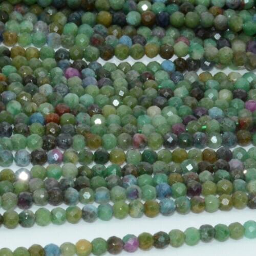 Natural Ruby Zoisite From India Faceted Round Beads 2mm,3mm,4mm