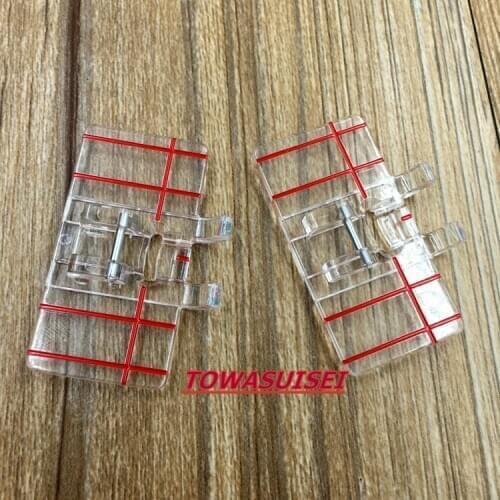 NEW Domestic Sewing Machine Parts Presser foot Border Guide Foot 605 TO FIT JANOME BROTHER SILVER NEW SINGER SEWING MACHINE FEET