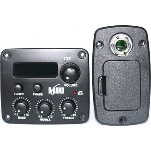 Original High Quality B-Band T35 Pickup Onbroad Preamp EQ Build in Tuner Audio for Acoustic Guitar