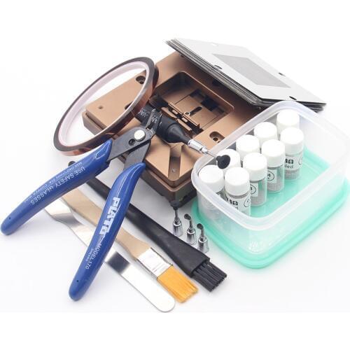 90mm Aluminium alloy BGA Reballing Station BGA Reball Kit Magnetism Lock 10pcs 90mm Universal Bga Stencil 9 pcs BGA solder ball