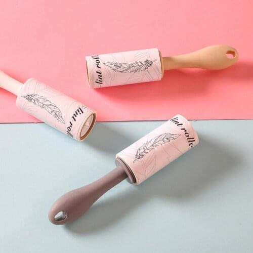 Portable Tearable Sticky Paper Lint Roller Clothes Fluff Hair Remover Cleaner Pet Hair Remover Roller Removing Dog Cat Hair