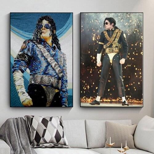 Michael Jackson Vocal Concert Poster And Prints Classic Pose Canvas Painting On Wall Art Superstar Picture For Living Room Decor